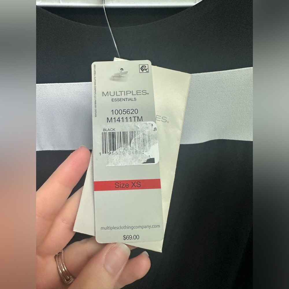 (A78)NWT Multiples Essentials | Career Blouse - Picture 2 of 4